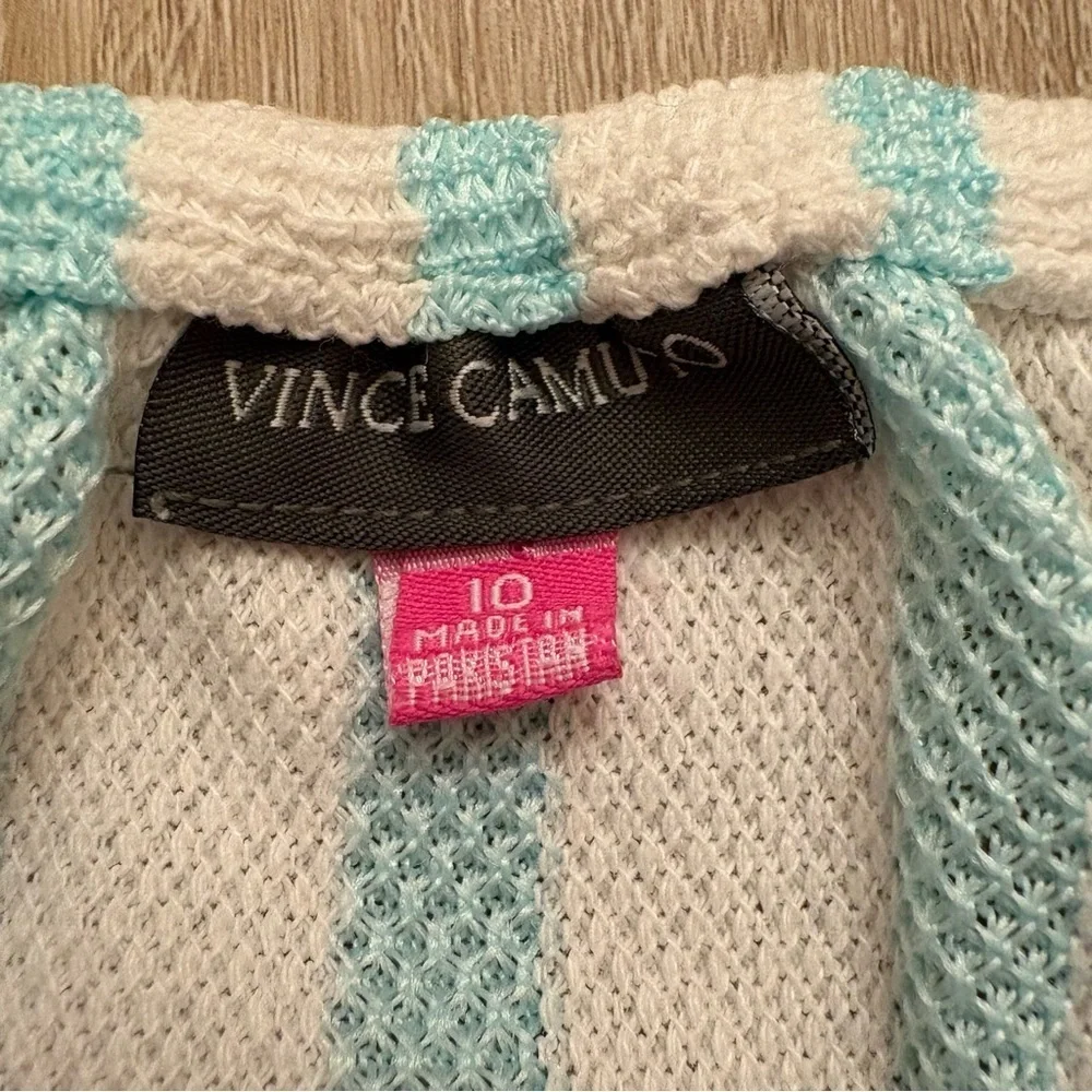 Vince Camuto Big Girls Size 10 Blue and White Jumpsuit with Nautical Stripes
